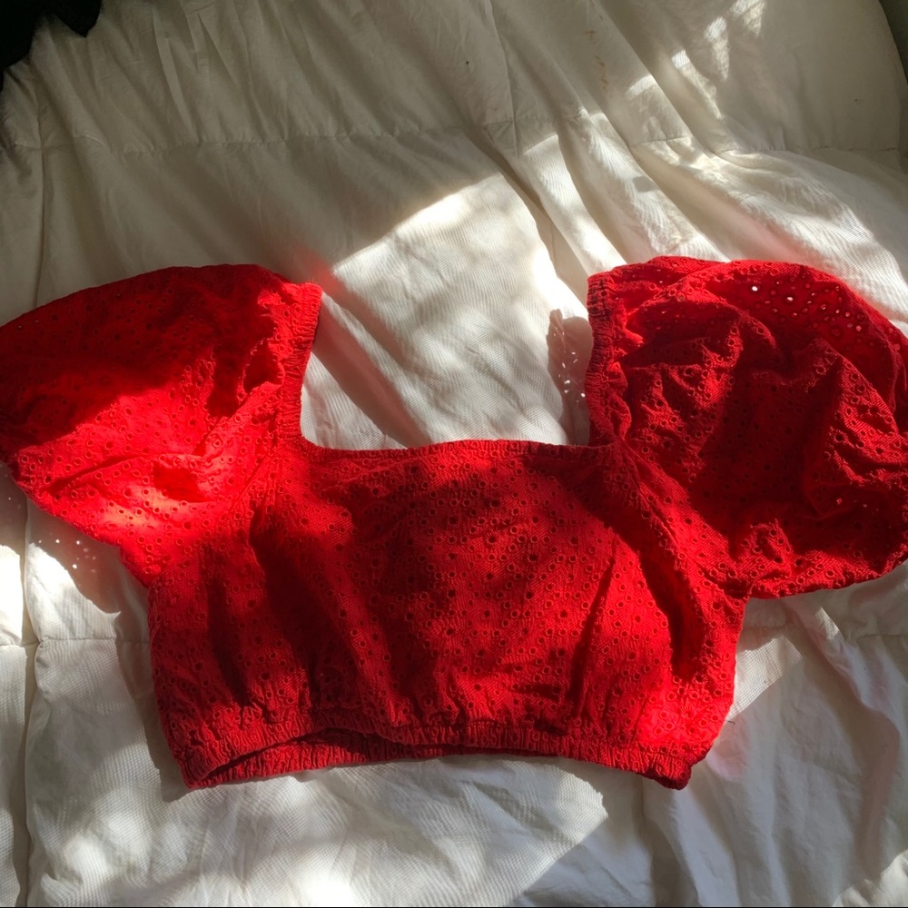 Red Crop Top - Picture 2 of 3